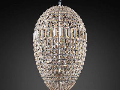 Elegant Spherical Crystal Chandelier Featuring Sparkling Crystals And Metal Frame 3d model