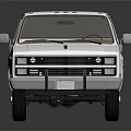 White Double Cab Pickup Truck With Cargo Bed And Front Grille Design