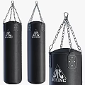 Durable Black Leather Boxing Punching Bags With Strong Chain Hanging For Training