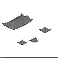 Traditional Chinese Architectural Roof Components With Green Tiles And Various Styles