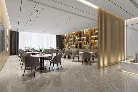 Modern reception area Sales office Negotiation area 3d model