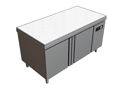 Commercial Kitchen Equipment Stainless Steel Worktable With Double Doors And Digital Control Panel 3d model