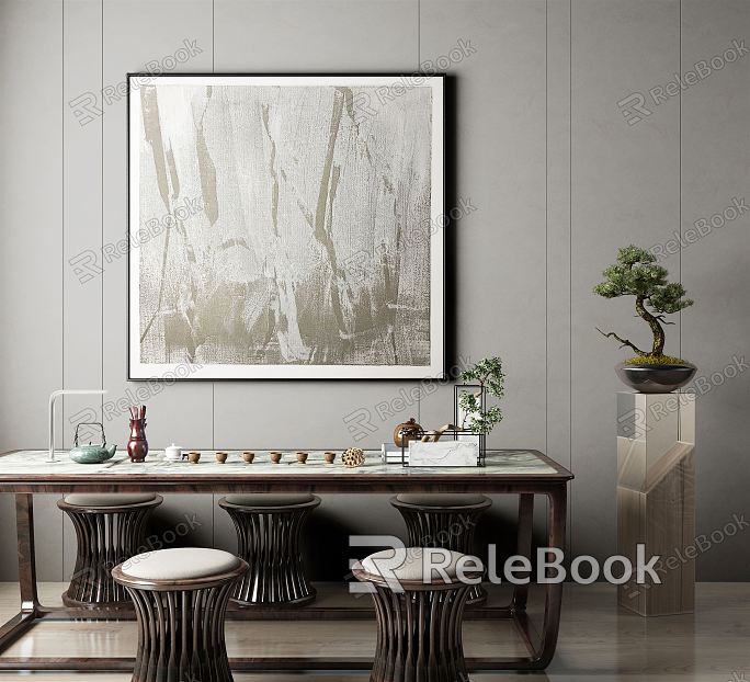 Modern abstract painting hand-painted decorative painting model