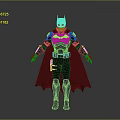 Batman Game Movie Character In Black Suit With Bat Cape Helmet And Armor