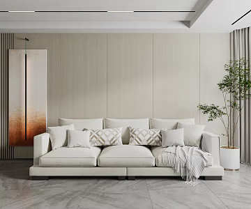 Modern Three-Seat Sofa 3d model