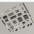 Assorted Modern Downlights and Spotlights Featuring Sleek Designs and Multiple Sizes 3d model