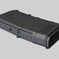 Industrial Equipment Mechanical Component With Black Housing Ventilation Holes And Connection Port