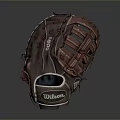 Wilson Brown Leather Baseball Glove D16 Model With Durable Stitching And Premium Design 3d model