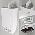 Baxi Modern Home Gas Boiler With Digital Display And White Control Panel Design