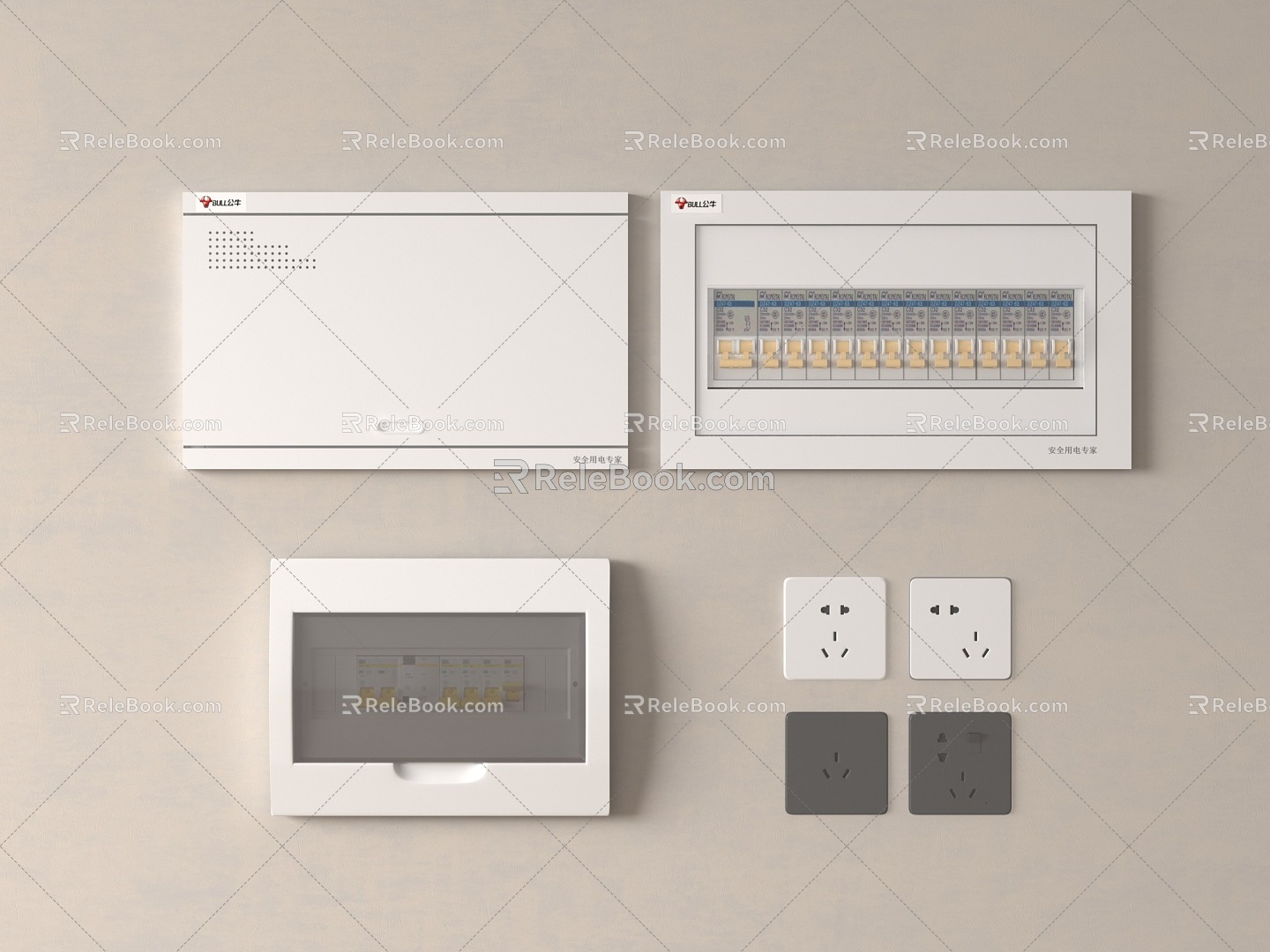 Modern switch meter box main switch model