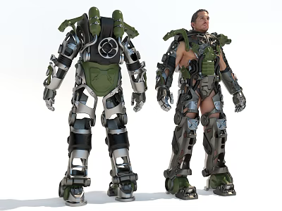 Style Game Character Mecha Exoskeleton Armored Armor Robot Sci-fi Material Movie Character 3d model