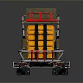 Yellow Cushioned Crawler Seat With Metal Frame And Snow Tracks For Outdoor Winter Use