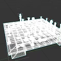 Standard Chessboard With Black And White Pieces Arranged In Game Setup