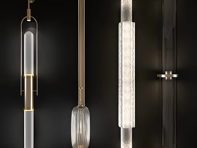 Modern Contemporary Wall Lamps With Glass Metal Sleek Profiles And Stylish Design 3d model