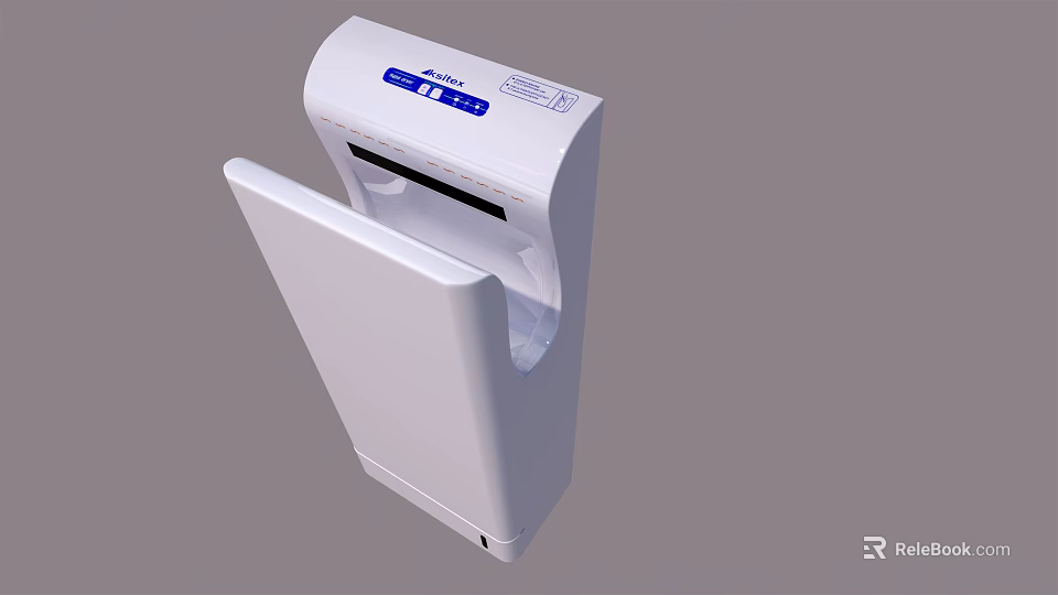 Modern Wall Mounted Electric Hand Dryer As Bathroom Accessories For Quick Drying 3d model 