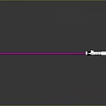 Purple Lightsaber Weapon With Silver Hilt On Reflective Gray Background