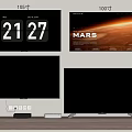 105 Inch and 100 Inch Plus Large Televisions with Time Mars Display Wall Mounted Stand
