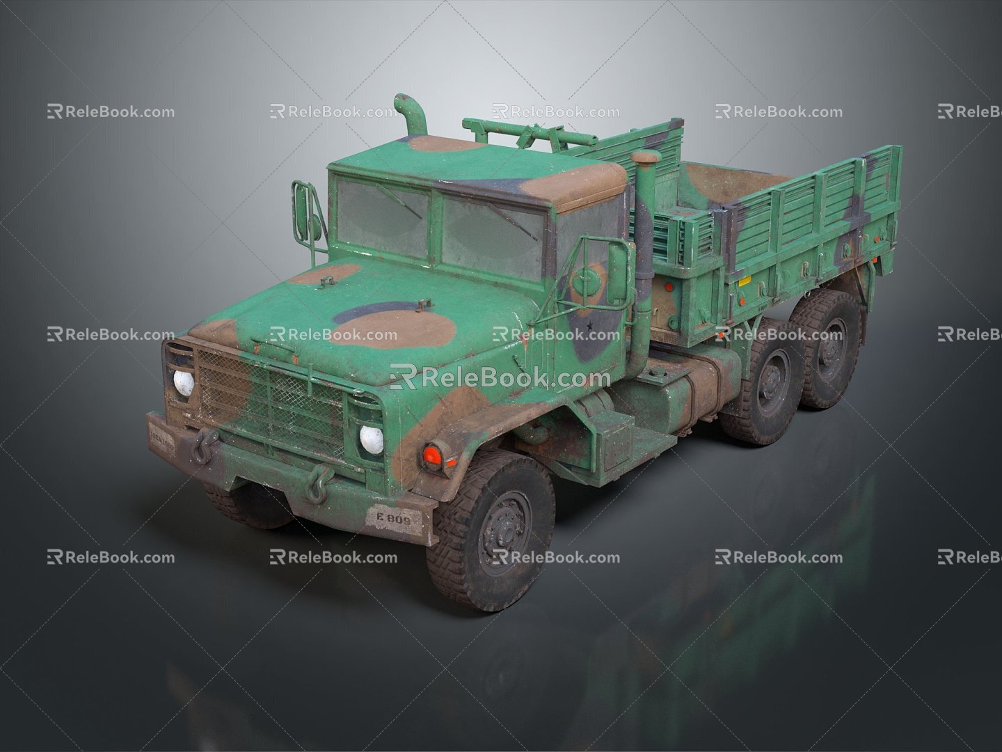 Industrial LOFT Military Truck Truck Military Card Military Truck Big Truck model