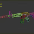Modern Black Tactical Rifle With Ventilated Barrel Ergonomic Grip And Stock