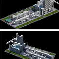 Large Scale Industrial Plant Design With Modern Steel Structure Spacious Layout And Piping Systems