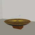 Elegant Modern Coffee Table With Round Smooth Surface And Stable Base 3d model