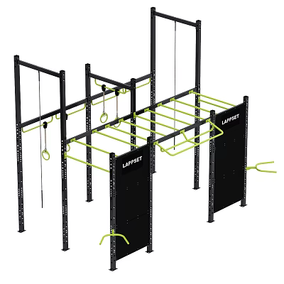 LAMFIT Multifunctional Sports Training Equipment With Rings Pull Up Bars And Climbing Rails 3d model