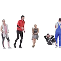 Many characters 3d model