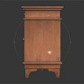 Classic Wooden Wardrobe With Double Cabinet Doors And Carved Decorative Legs