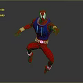 Red And Blue Game Movie Character In Running Pose With 40 Number Costume Design