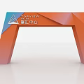 Orange Geometric Archway Structure with Modern Design for TOPVIEW Yuhui Center 3d model