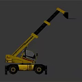 Yellow Black Mobile Telescopic Boom Lift Equipment with Extendable Forks for Construction