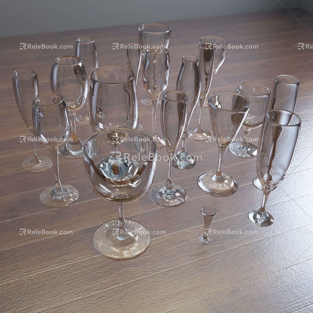 Modern Wine Glass Goblet 3d model