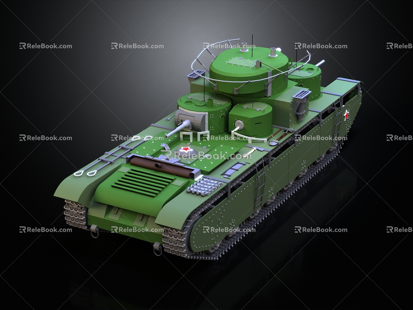 Modern Tank Light Tank Light Armored World War II Tank 3d model