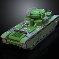 Modern Tank Light Tank Light Armored World War II Tank 3d model