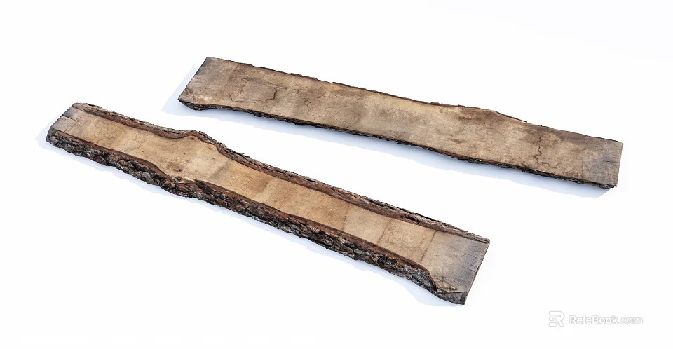 Natural Stone Wood Planks With Rustic Texture And Smooth Surface 3d model 