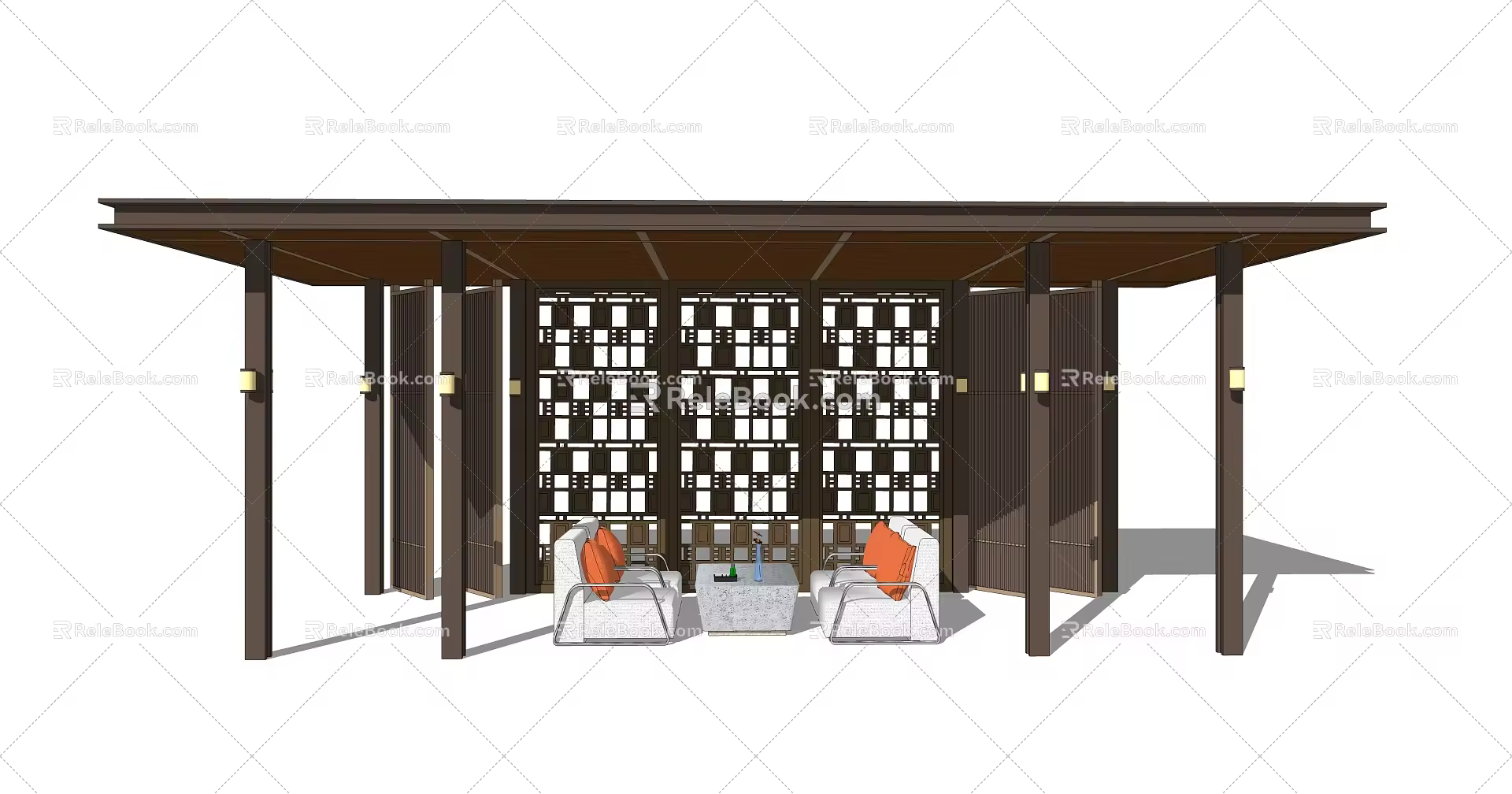 New Chinese Pavilion 3d model
