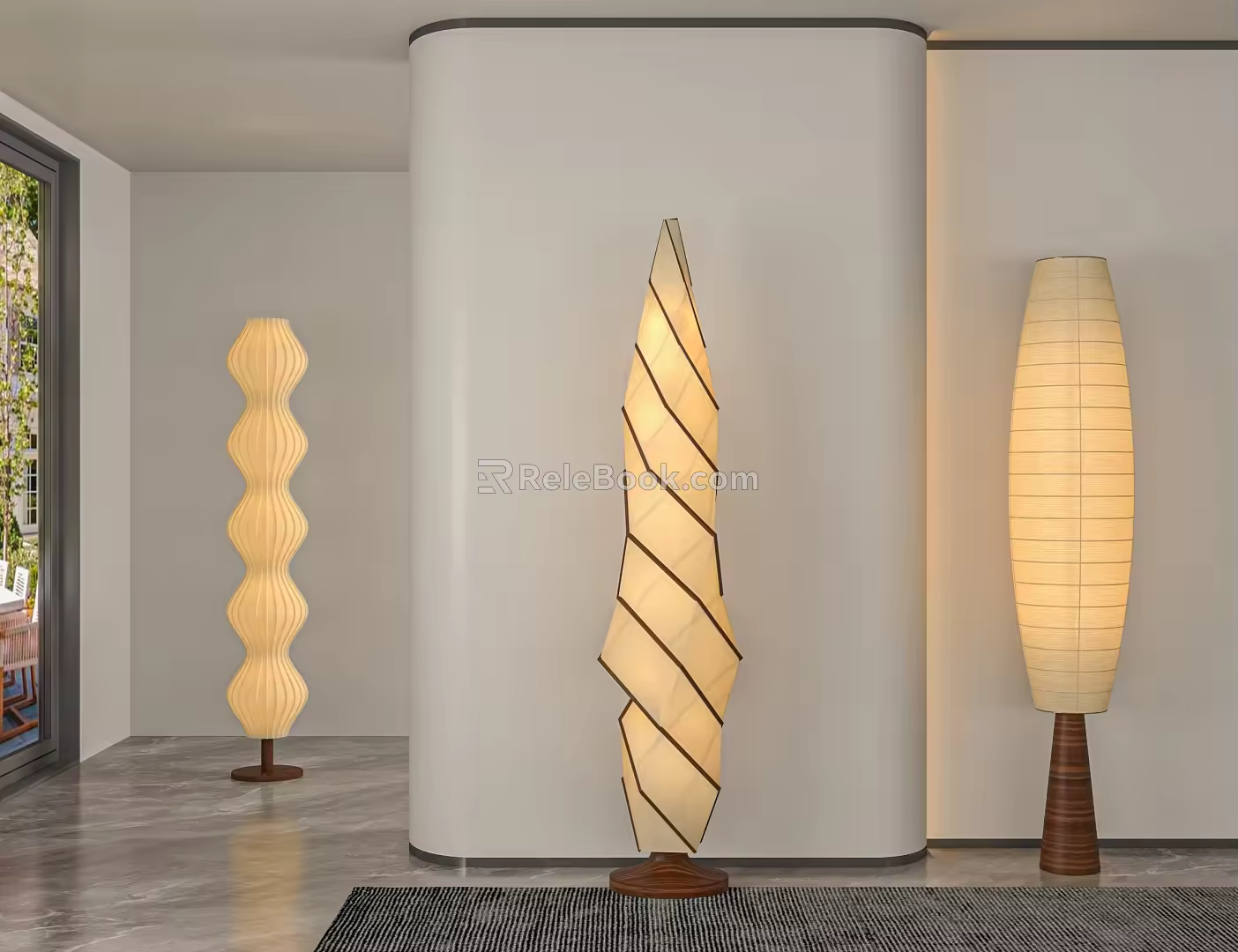 Simple floor lamp 3d model