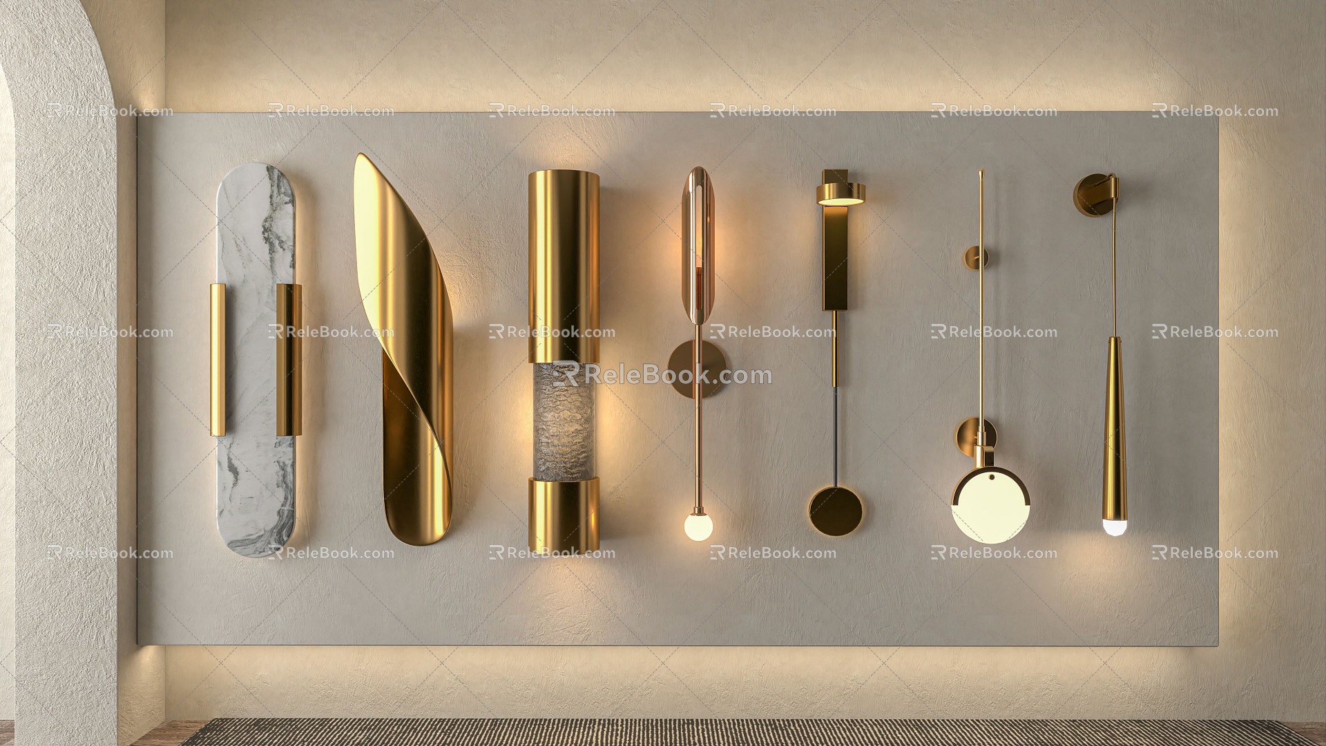 Modern Wall Lamp 02 3d model