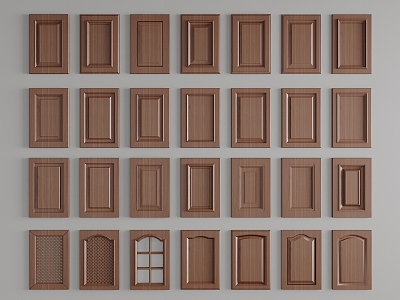 European-style cabinet door Chinese-style cabinet door 3d model