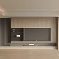 Modern Living Room Interior Design With Wooden TV Wall And Minimalist Decor