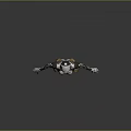 Futuristic Game Movie Character in White Armor With Brown Accents Mechanical Arms Legs Helmet Design