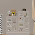 Stylish White Entryway Cabinet Sideboard With Glass Doors LED Lighting And Storage Shelves