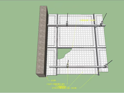 Heavy Duty Hardware Tools For Metal Frame Installation With Supports And Brackets 3d model