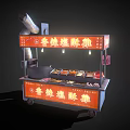 Commercial Mobile Food Cart With Display Area For Selling Spicy Pig's Trotters