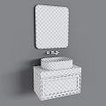 Modern Oval White Countertop Washbasin with Silver Faucet and Grey Wall