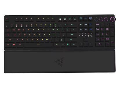 Razer RGB Backlit Mechanical Gaming Keyboard with Ergonomic Wrist Rest 3d model