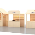 Kindergarten Wooden Play Structures For Kids Role Play Market And Café Areas