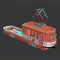 minibus minivan driverless bus school bus van box car 3d model