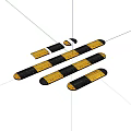 Black And Gold Striped Industrial Equipment Metal Components For Heavy Machinery Use