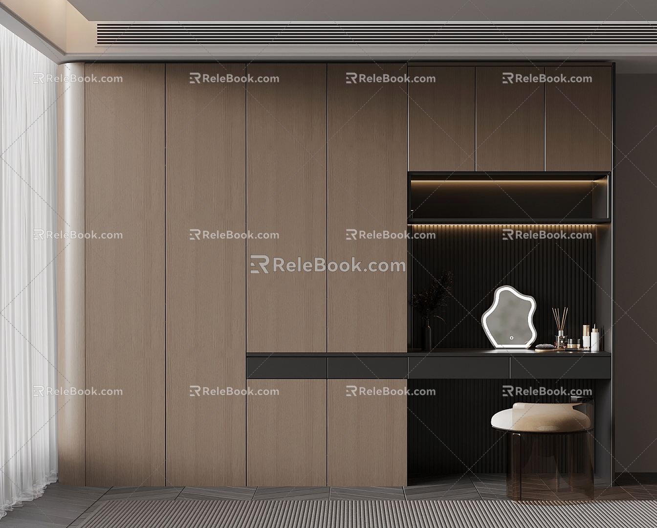 12 wardrobe Italian wardrobe 3d model